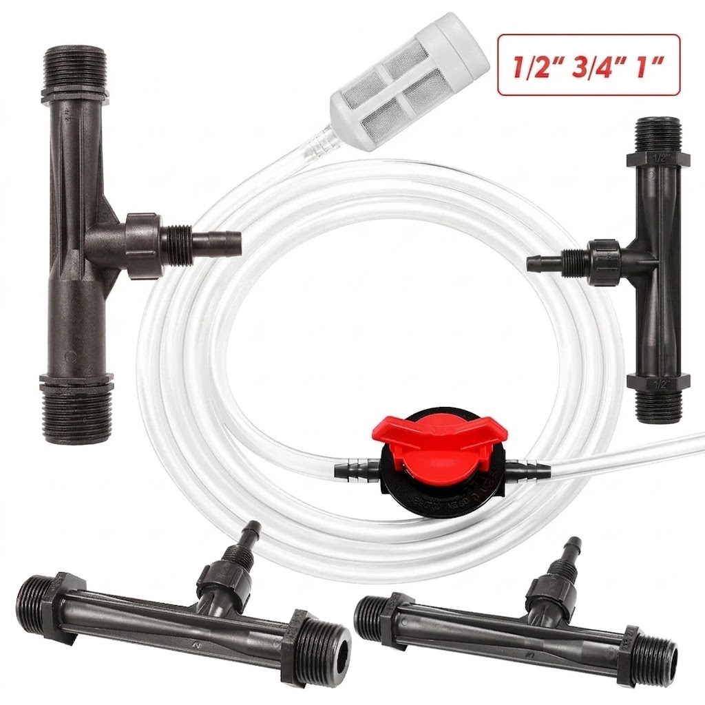 Fertilizer Injector Venturi 3/4 Inch - طقم حاقن سماد فينتوري للري الزراعي
