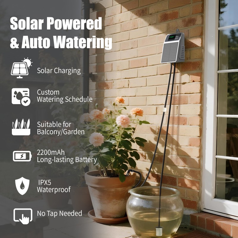 Solar Drip Irrigation Kit Garden - A03F-مجموعة الري بالتنقيط الأوتوماتيكية التي تعمل