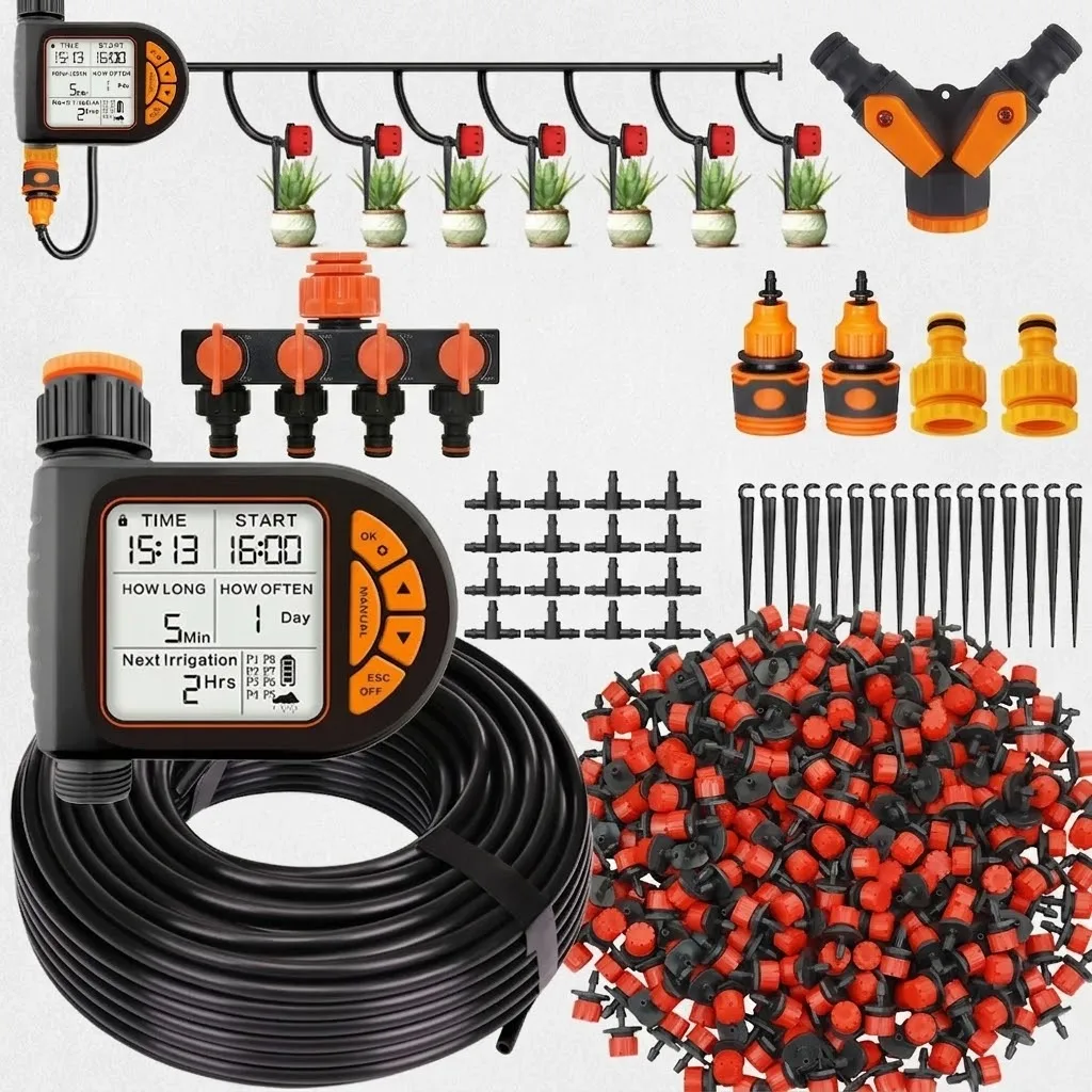 Rain Sensor For Irrigation Timer - مجموعة وحدة تحكم أوتوماتيكية للري بشاشة