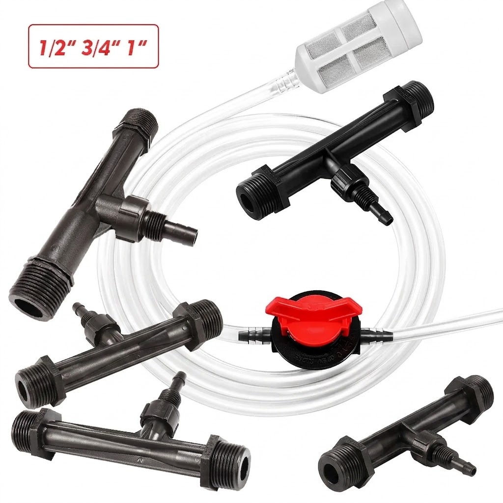 Fertilizer Injector Venturi 3/4 Inch - نظام ري للبيوت الزجاجية والحدائق، 1/2