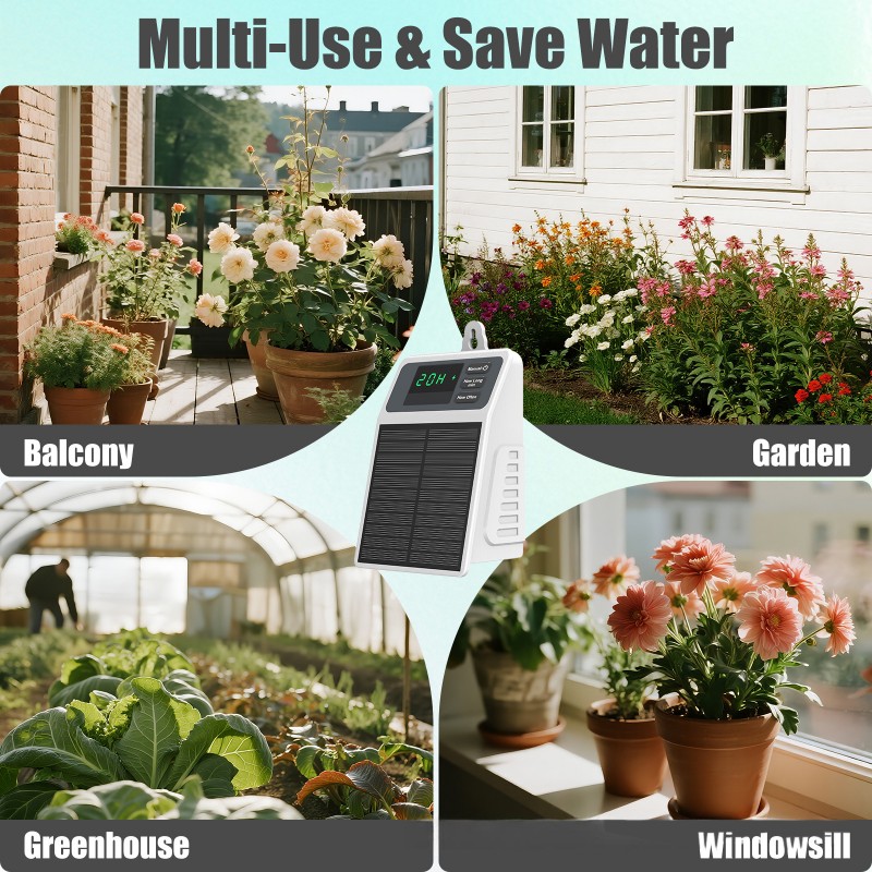 【عيد الميلاد 】طقم الري بالتنقي - مراجعة Solar Drip Irrigation Kit Garden وسعره
