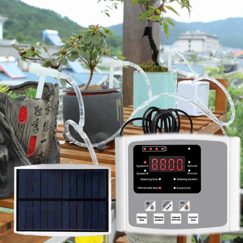 جهاز الري بالتنقيط للطاقة الشم - مراجعة Solar Drip Irrigation Kit Garden وسعره