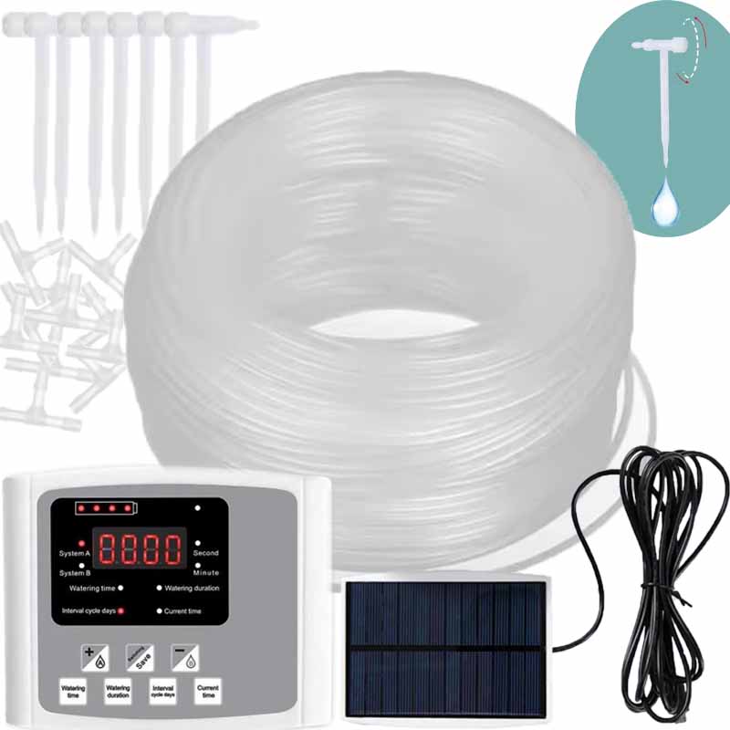 جهاز الري بالتنقيط للطاقة الشم - مراجعة Solar Drip Irrigation Kit Garden وسعره