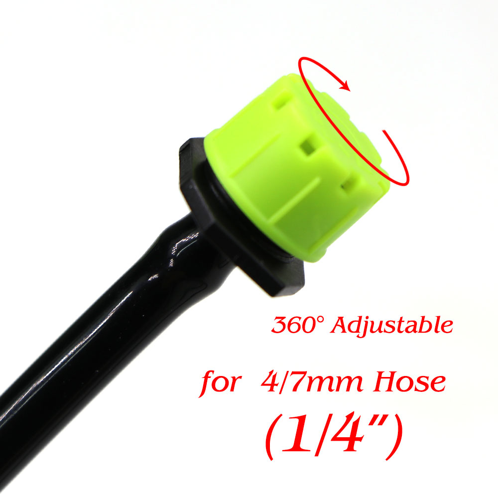 30-1000 قطعة الأخضر 8 حفرة قاب - مراجعة Drip Emitters Adjustable 360 Micro وسعره
