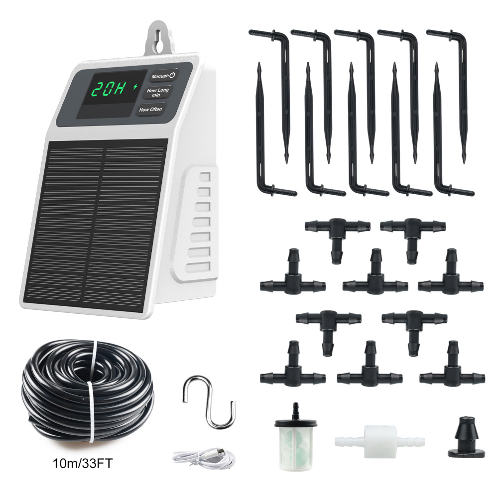 نظام ري النباتات الأوتوماتيكي  - مراجعة Solar Drip Irrigation Kit Garden وسعره