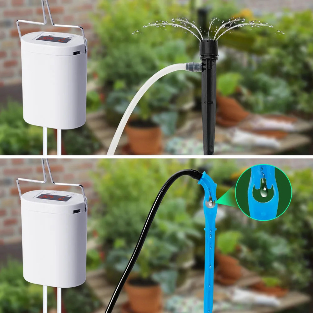 جهاز ري بالتنقيط منزلي مع 2/8/ - مراجعة Automatic Watering Pump Indoor Plants وسعره