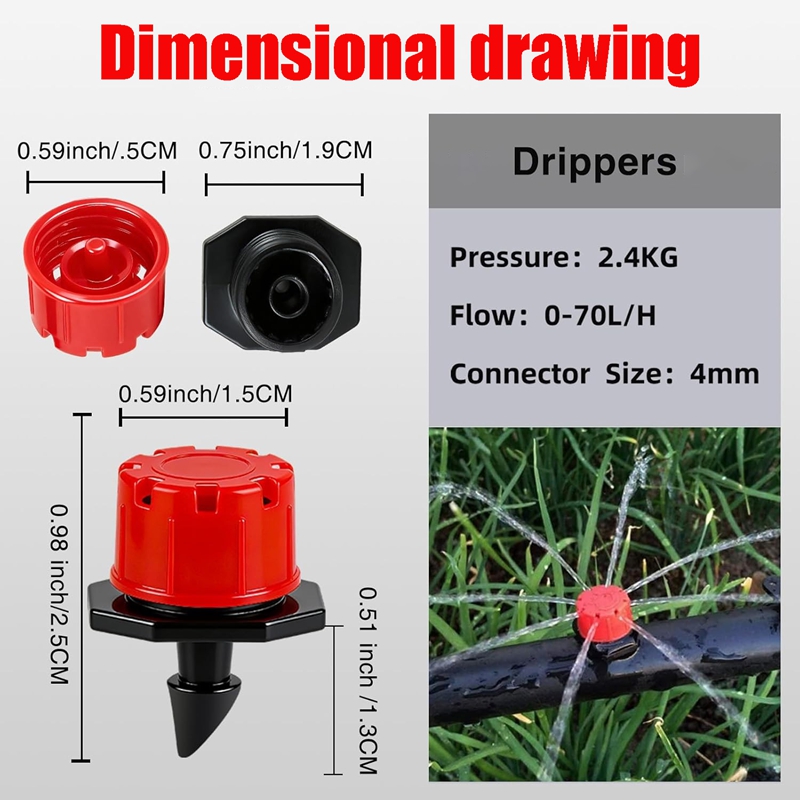 رشاشات ري قابلة للتعديل، بقطر  - مراجعة Drip Emitters Adjustable 360 Micro وسعره