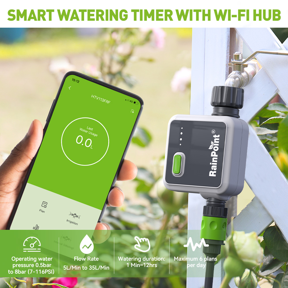 RAINPOINT مؤقت ري ذكي لاسلكي أ - مراجعة Wifi Water Timer Hose Faucet Smart وسعره
