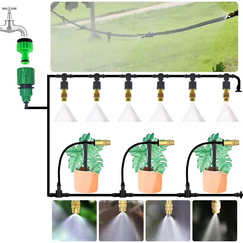 نظام تبريد بالرذاذ خارجي 5-20  - مراجعة Mist Cooling System Outdoor Patio 15M وسعره