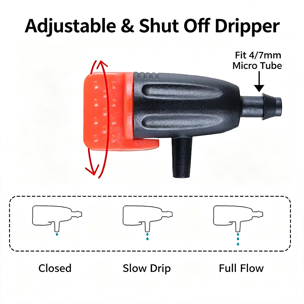 رشاش ري قابل للتعديل بنظام الت - مراجعة Drip Emitters Adjustable 360 Micro وسعره