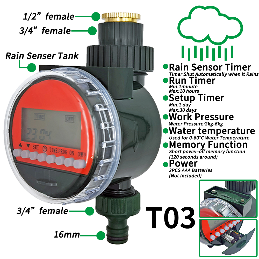 واحة حديقة نظام الري التلقائي  - مراجعة Rain Sensor For Irrigation Timer وسعره
