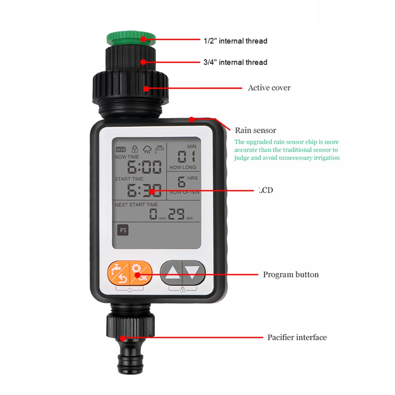 HHTL وحدة تحكم يدوية أوتوماتيك - مراجعة Rain Sensor For Irrigation Timer وسعره
