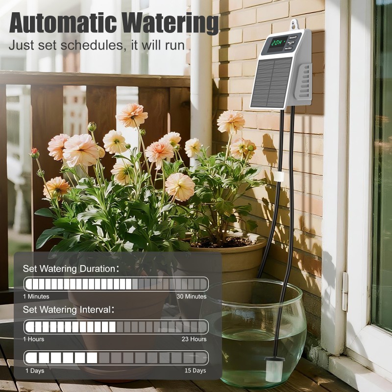 نظام ري ذكي يعمل بالطاقة الشمس - مراجعة Solar Drip Irrigation Kit Garden وسعره