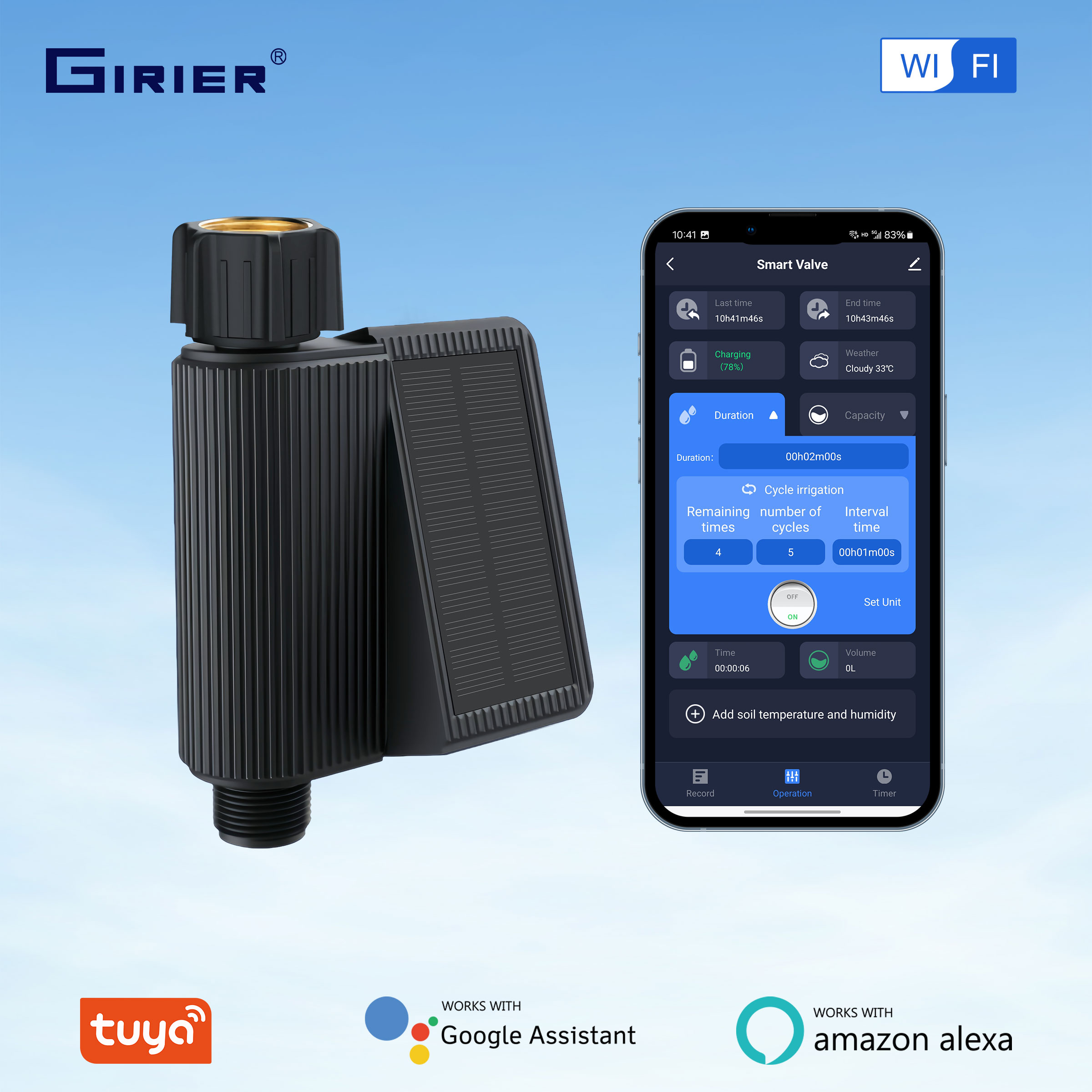 GIRIER-Tuya مؤقت مياه ذكي ، يع - مراجعة Wifi Water Timer Hose Faucet Smart وسعره