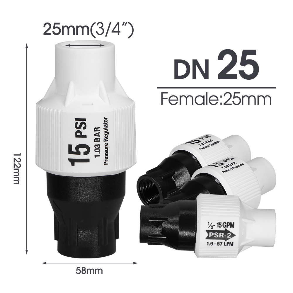 15psi مخفض الضغط منظم الضغط 25 - مراجعة Drip Irrigation Pressure Regulator 15Psi وسعره