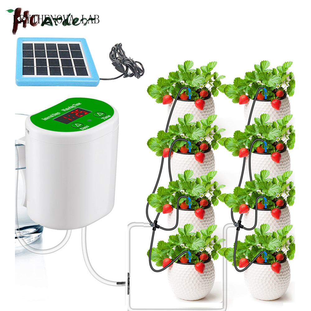 مضخة مياه ذكية للري بالتنقيط م - مراجعة Solar Drip Irrigation Kit Garden وسعره