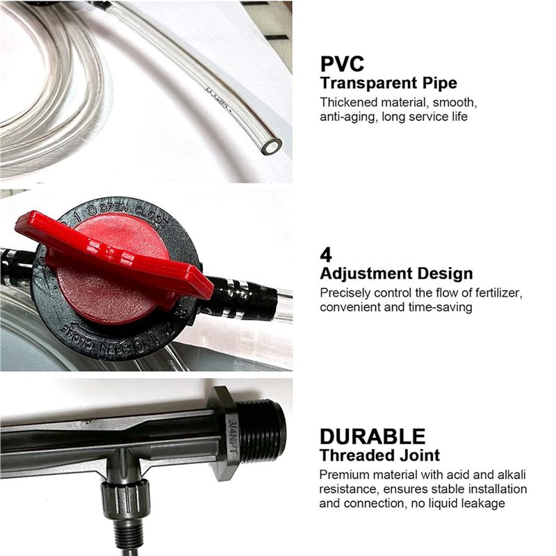مجموعة حقن سماد نظام الري بتقن - مراجعة Fertilizer Injector Venturi 3/4 Inch وسعره