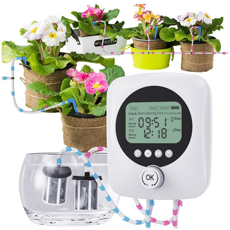 جهاز ري النباتات الأوتوماتيكي  - مراجعة Automatic Watering Pump Indoor Plants وسعره