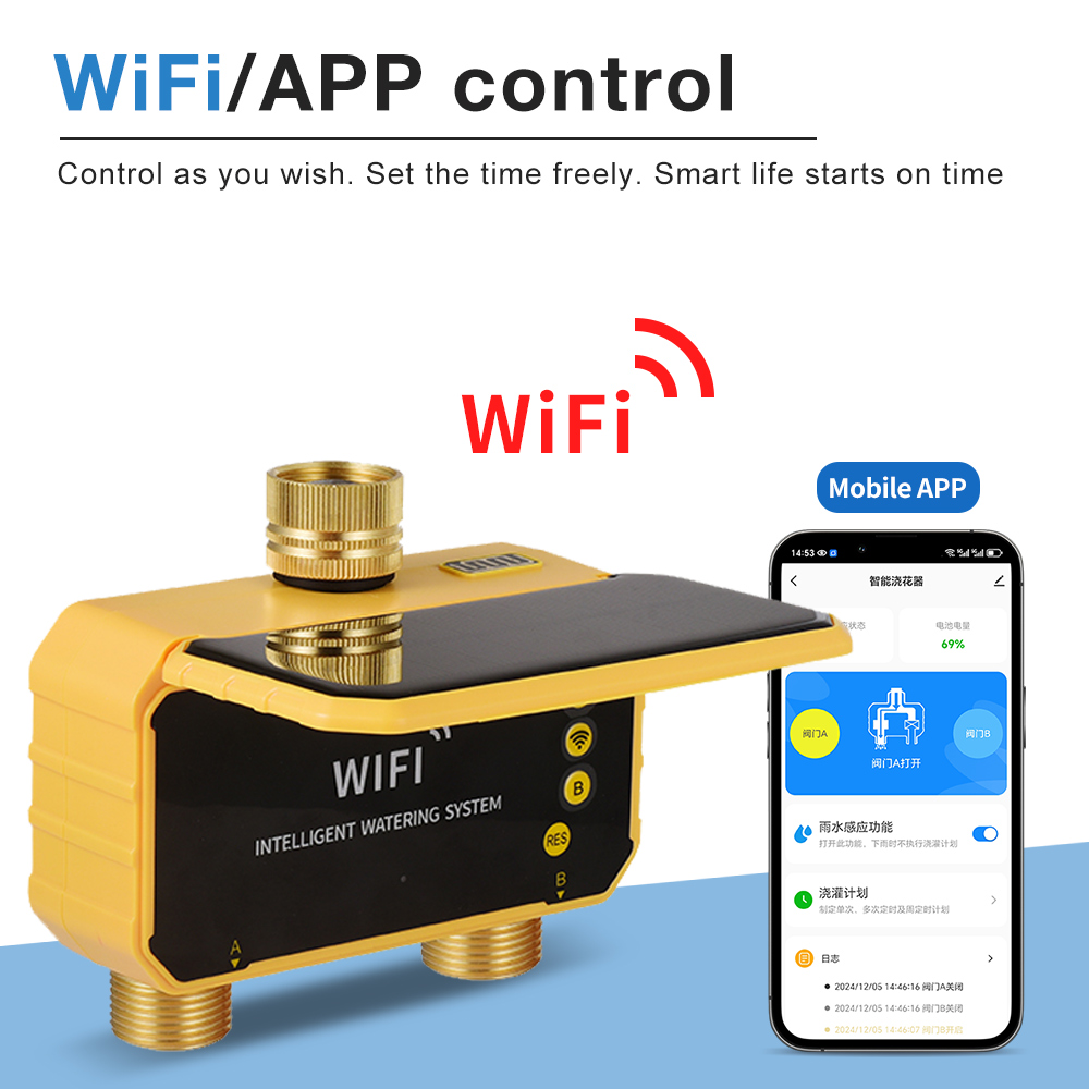 نظام ري بالطاقة الشمسية ذكي يع - مراجعة Wifi Water Timer Hose Faucet Smart وسعره