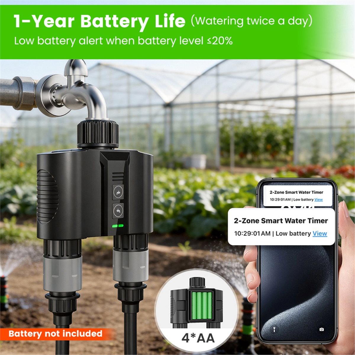 Y17A مجموعة واحدة من مؤقتات ال - مراجعة Wifi Water Timer Hose Faucet Smart وسعره