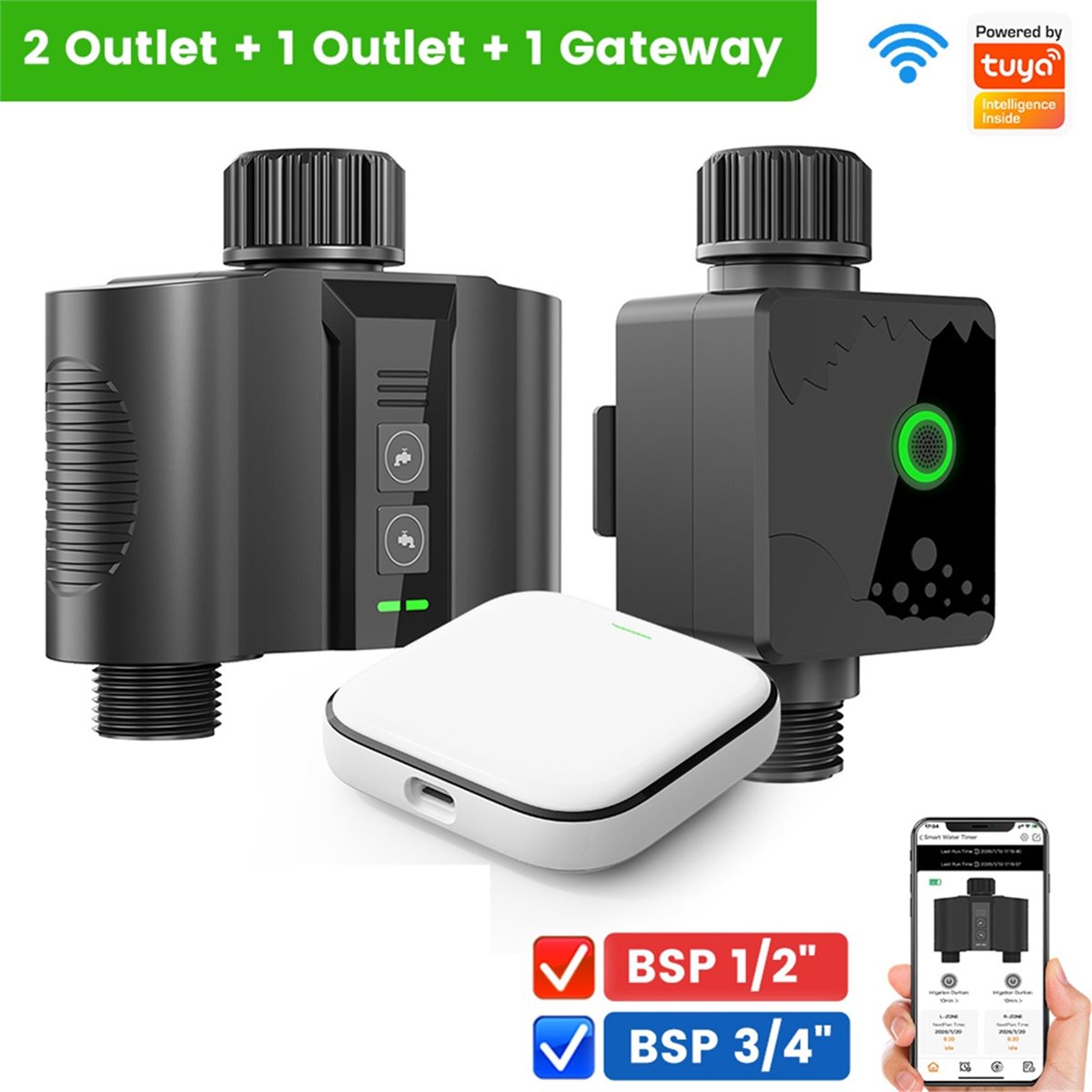 Y17A مجموعة واحدة من مؤقتات ال - مراجعة Wifi Water Timer Hose Faucet Smart وسعره