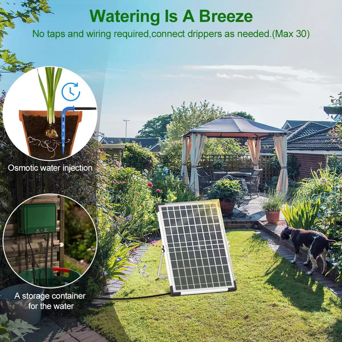منتج رائج: نظام ري آلي بالتنقي - مراجعة Solar Drip Irrigation Kit Garden وسعره
