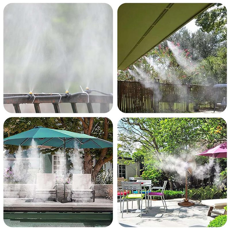 نظام تبريد بالرذاذ TFORU-2X لل - مراجعة Mist Cooling System Outdoor Patio 15M وسعره