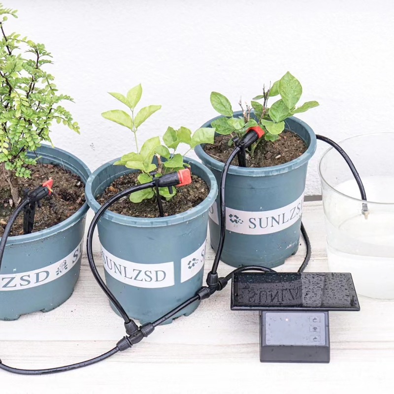 WIFI الشمسية التلقائي آلة الري - مراجعة Solar Drip Irrigation Kit Garden وسعره
