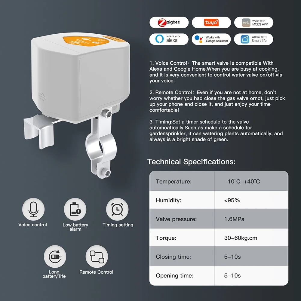 2026 صمام غاز ذكي من تويا زيجب - مراجعة Tuya Zigbee Garden Irrigation Controller وسعره