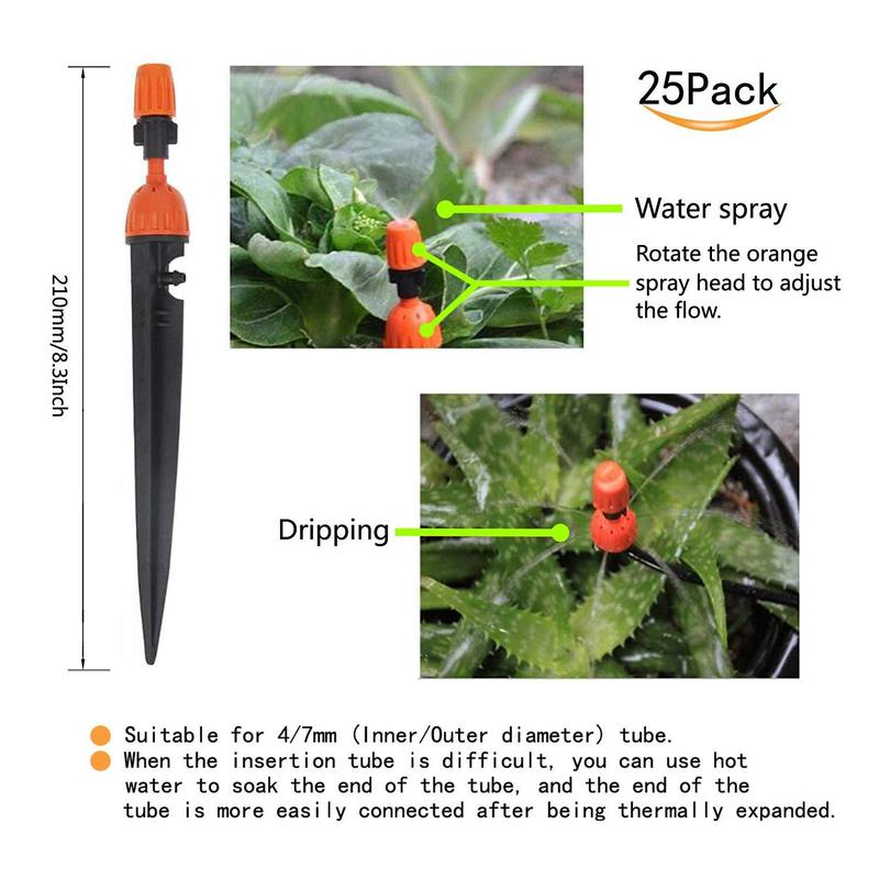 نظام ري بالتنقيط مع رشاشات ميك - مراجعة Drip Emitters Adjustable 360 Micro وسعره