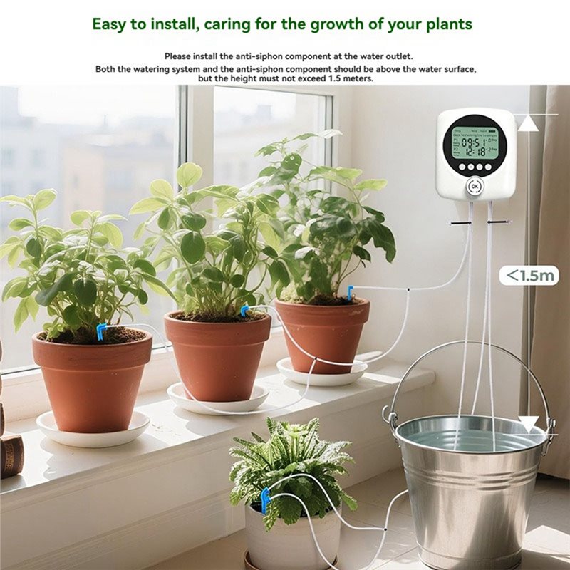 AB66-نظام ري آلي مزدوج المضخة  - مراجعة Automatic Watering Pump Indoor Plants وسعره
