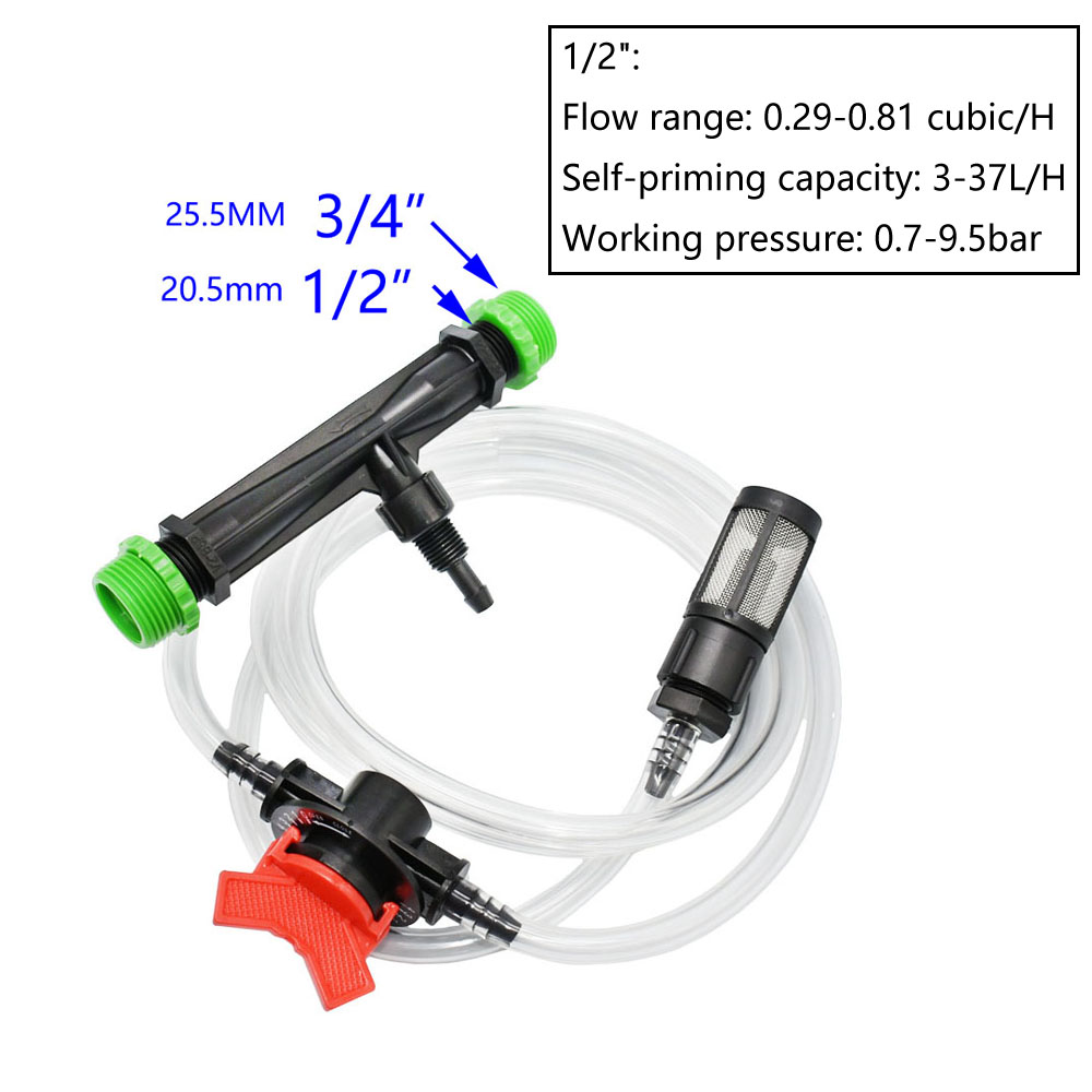 1/2 3/4 1 1.5 بوصة فنتوري حاقن - مراجعة Fertilizer Injector Venturi 3/4 Inch وسعره